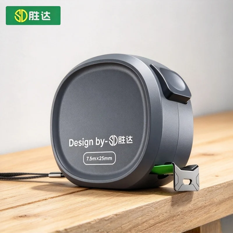 SHENGDA Self Locking Steel Tape Measure Retractable High Precision Portable Woodworking Measuring Ruler Household Gauging Tools