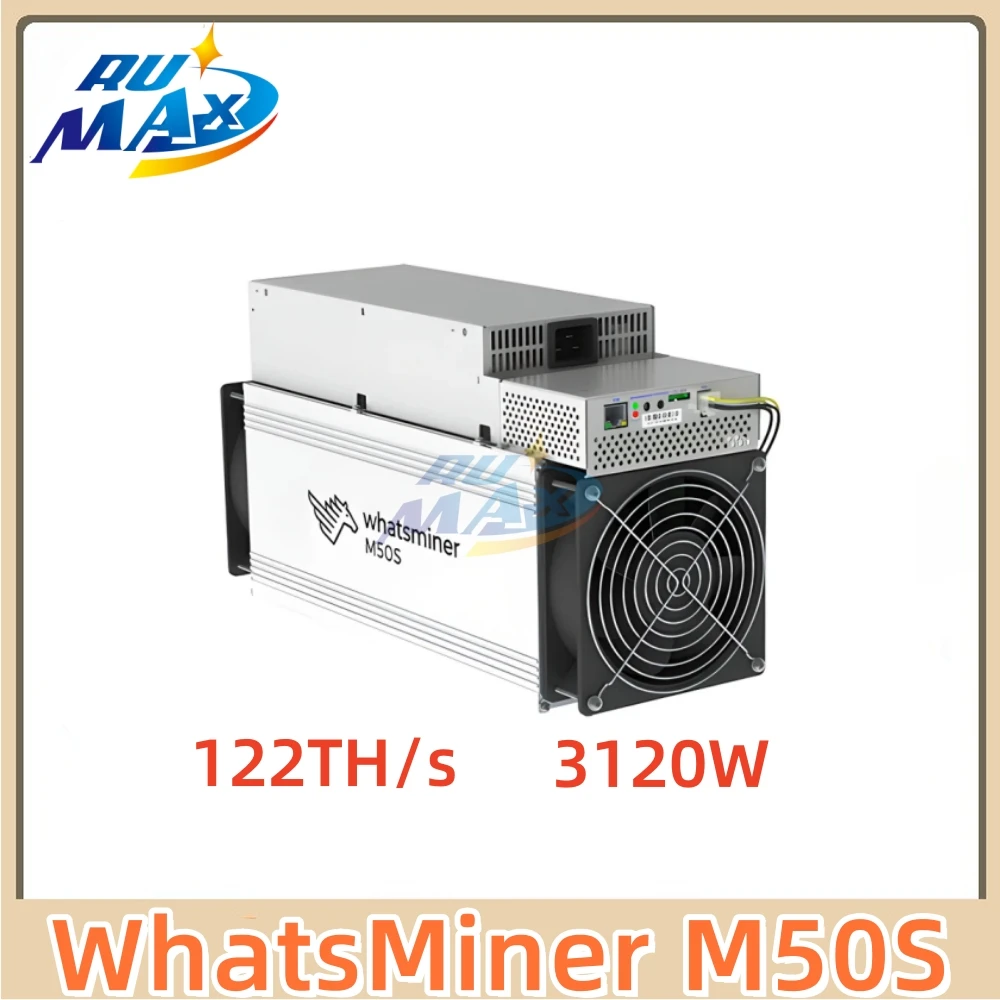 (10개) MicroBT WhatsMiner M50S 122TH/s Bitcoin ASIC Miner 내장 220V PSU 고효율 최고 성능 빠른 배송