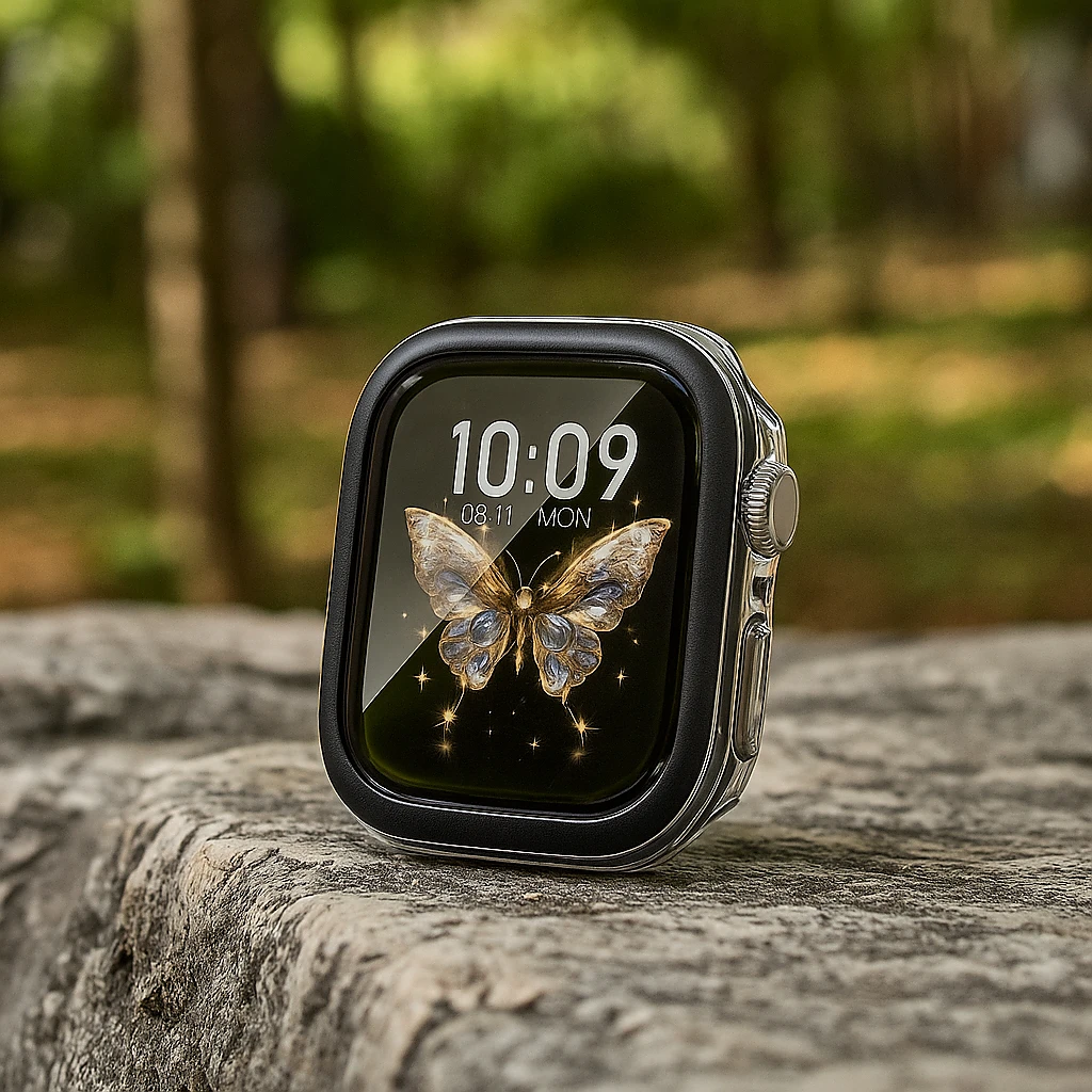 Металл + закаленное стекло + чехол для Apple Watch Series 10, 46 мм, аксессуары, водонепроницаемая защитная пленка для экрана, бампер для iWatch 10, чехол 42 мм
