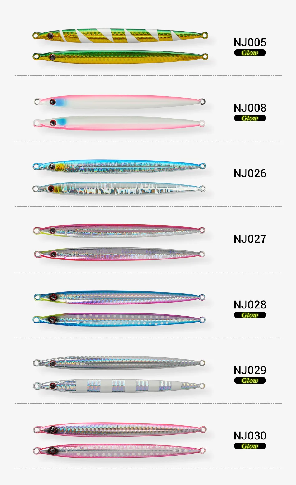 NOEBY Bleistift-Jig-Angelköder, 109 mm, 60 g, Shore-Jigging, sinkender Wobbler, künstlicher harter Köder, Jerking-Fall-Metall-Jig, Salzwasser-Jig – Detail 5