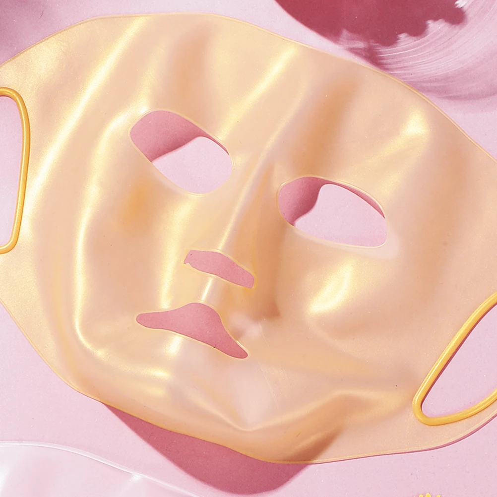 

3pcs Silicone Face Mask Cover Reusable Skincare Round Gel Accessories Foldable Washable Moisture Sealing Beauty Facial Treatment