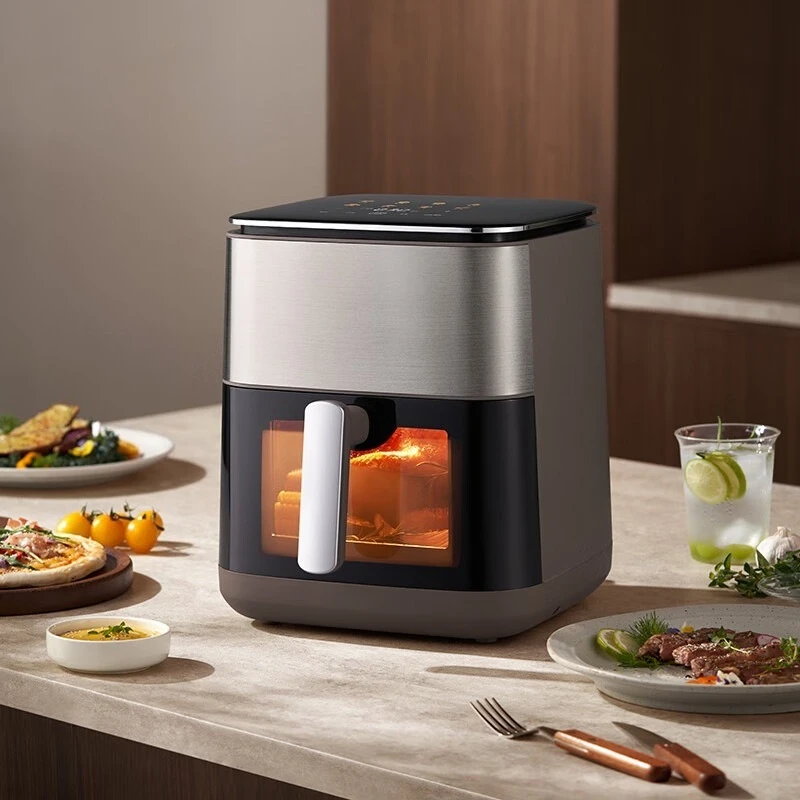 6.2L Visual Air Fryer Oven Dual Heating Multifunctional Large Capacity Oil Free Roast Bake Dehydrator Touch Screen Home Kitchen