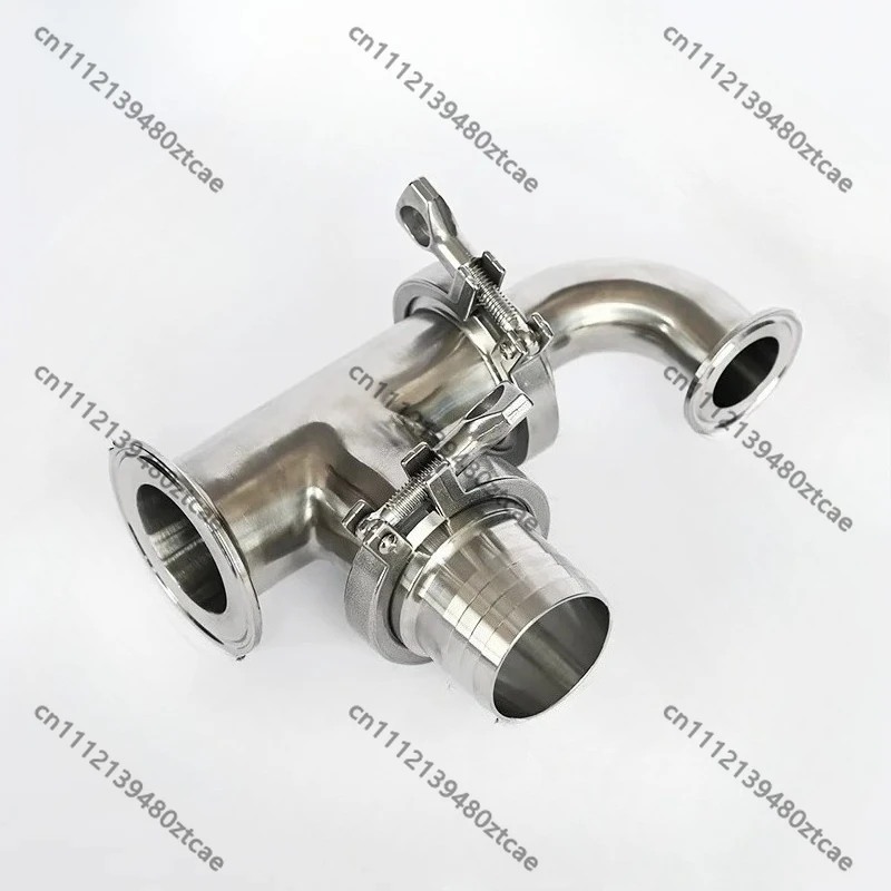 3-Way Stainless Steel Check Valve, Pneumatic Fitting, Inlet Outlet Valve for Liquid Filling Machine Pipeline Control