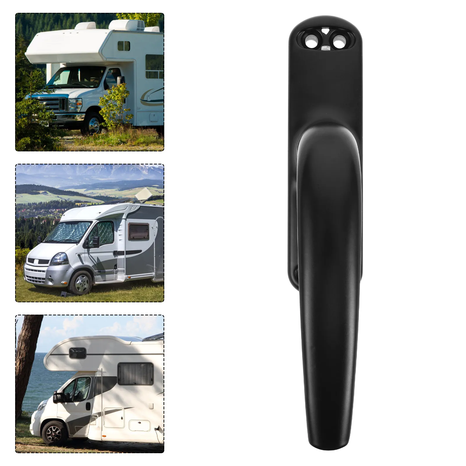 Rv Window Handle Lock Aluminum Alloy 98Mm Hole Spacing Smooth Operation Secure Locking for Camper Travel Trailer Bathroom Door