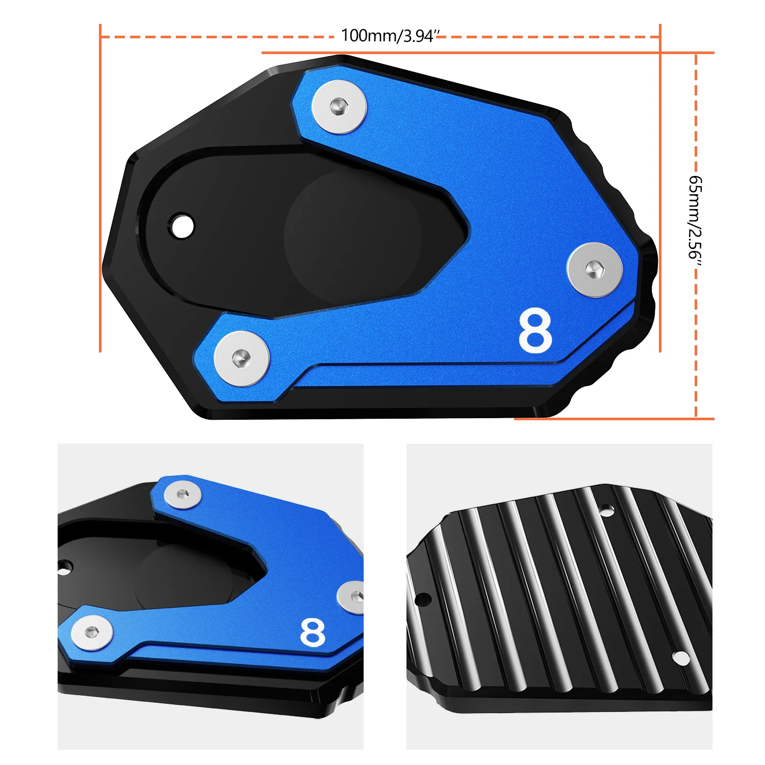 For SUZUKI GSX8S GSX8R GSX 8S 8R GSX-8S 2023-2025 Motorcycle Accessories Foot KickStand Pad Extension Enlarger Plate Side Stand