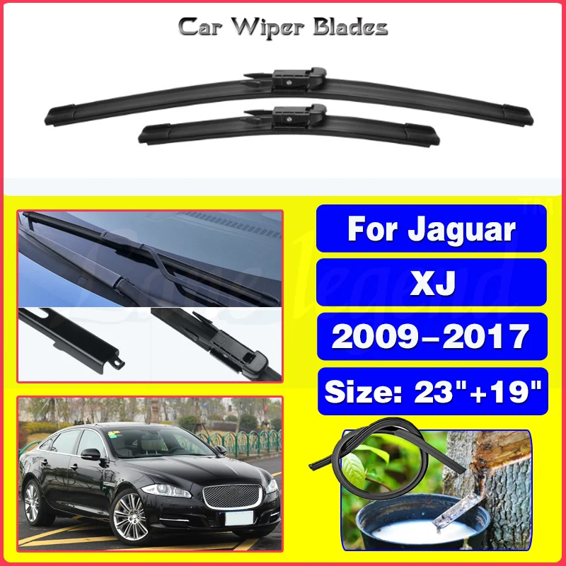 

Car Wiper Blades Front Window Windshield Rubber Refill Wiper For Jaguar XJ 2009-2017 23"+19" Car Accessories