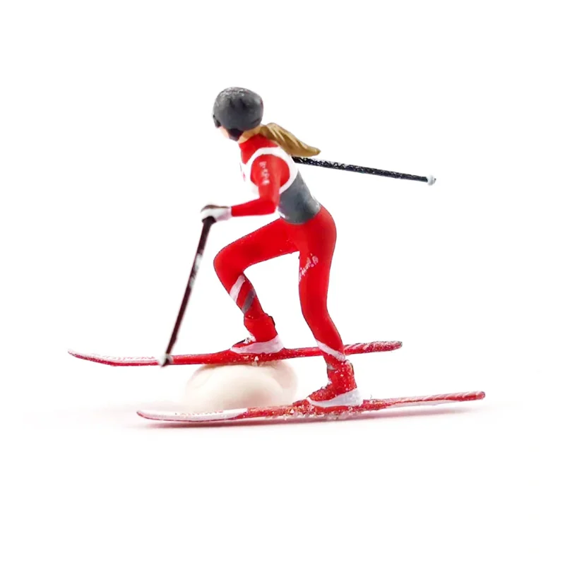 

2025 New Spot 1/64 Skiing Sports Girl Scene Model Miniature Doll Toy DIY Handmade Painted Desktop Ornament Gift Collection