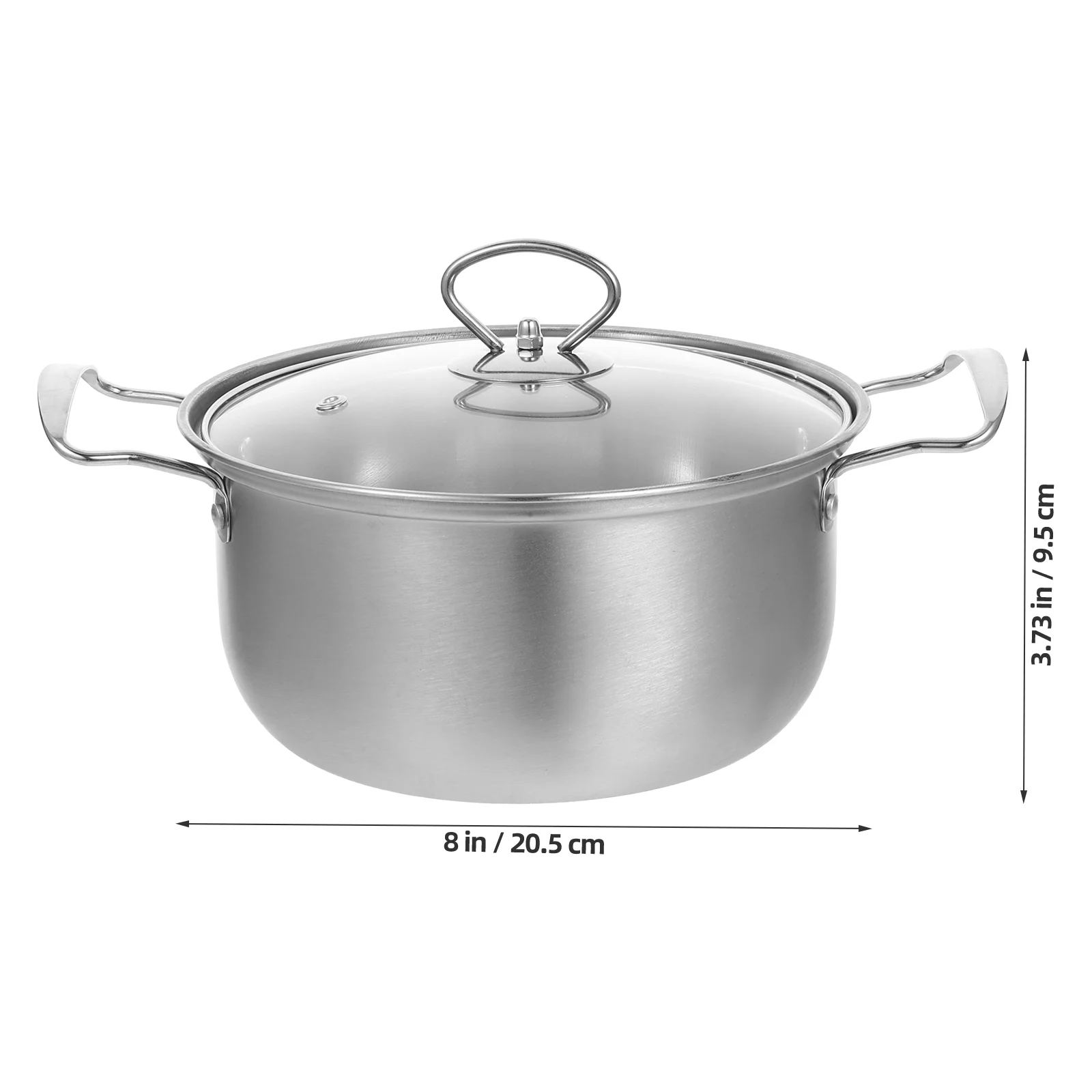 ثلاث قطع بدلة الفولاذ المقاوم للصدأ إناء للحساء صينية غلاية 410 مصفاة مقلاة الطبخ #4