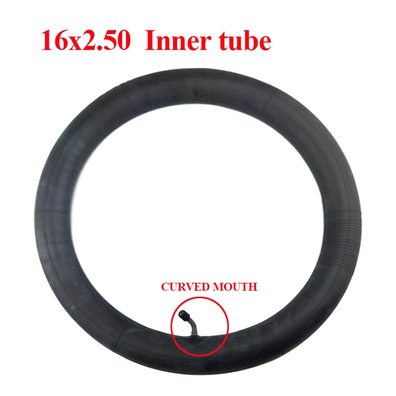 Electric Vehicle Parts 16x2.50 16x2.5 Butyl Rubber Inner Tube 16*2.5 Inner Tire 16 Inch Inner Camera Motorcycle E-bike Tube Tyre