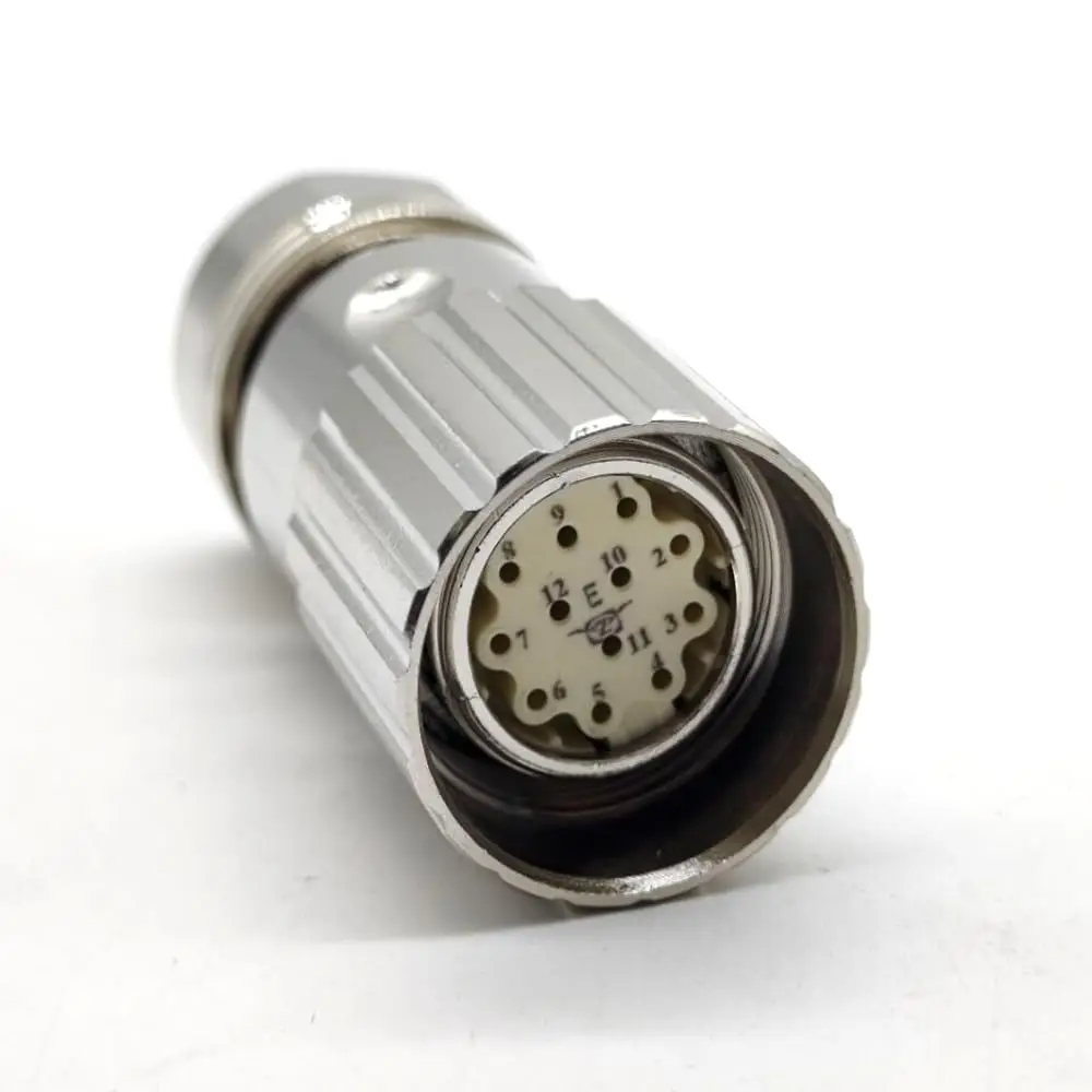 M23 12Pin Positions Female Connector Waterproot Plug Flexibility Wiring Harness Industrial Robot Shield