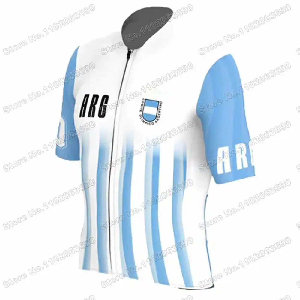 2024 Argentina National Team Cycling Jersey Set Men Cycling Clothing Summer Road Bike Shirts Suit Bicycle Bib Shorts MTB Uniform