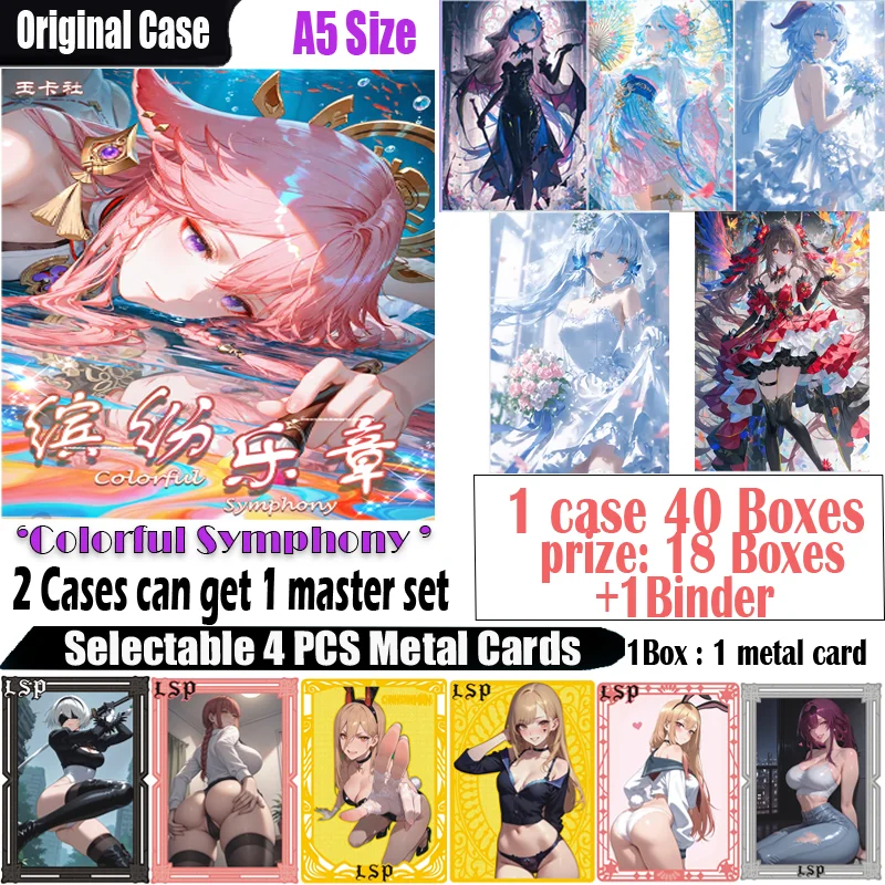 

Новые доски Waifu A5 «Цветная симфония» Карты Waifu Коллекционная карта для хобби Genshin CCG Card Doujin Toys Board Подарки