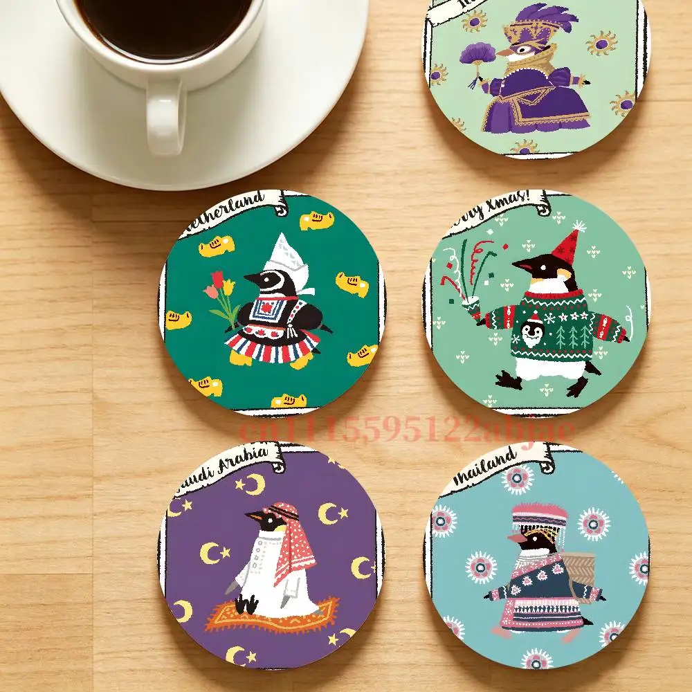 national costume Heat-Resistant Pine Coasters Lightweight Sturdy for All Drinkware Easy to Clean