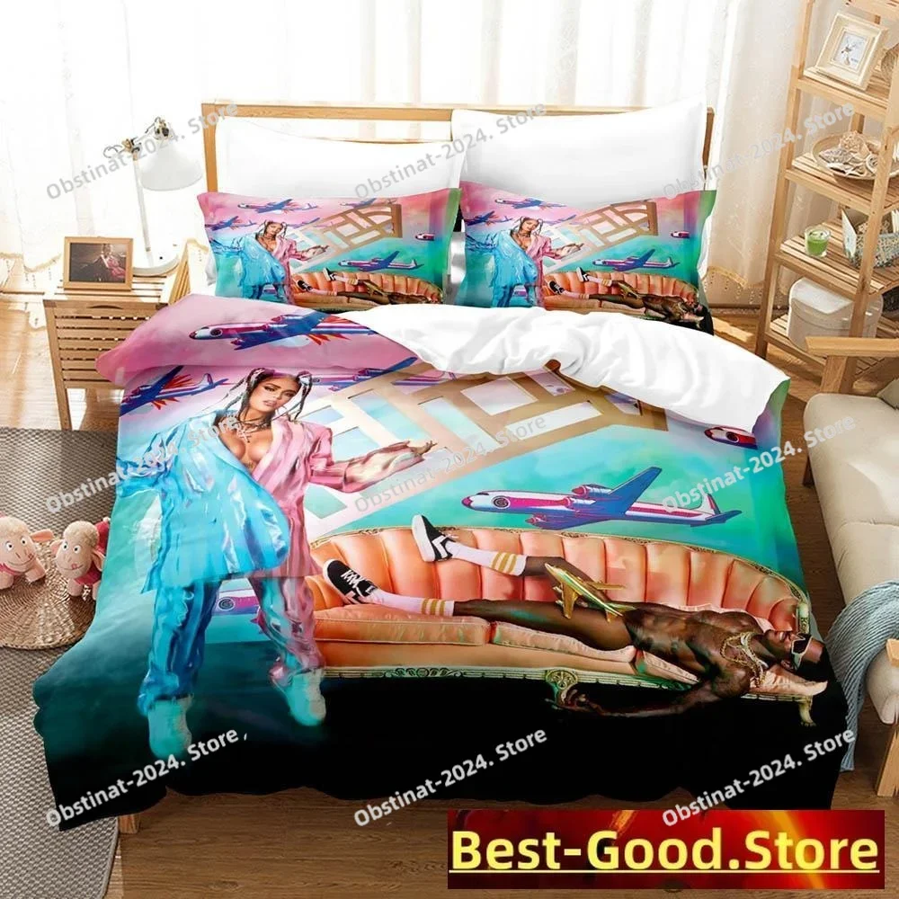 

Personelity Sexy Karol g Bedding Set Cartoon Anime three-piece set Adult Kid Bedroom Duvetcover Sets 3D Girls Karol G bedding