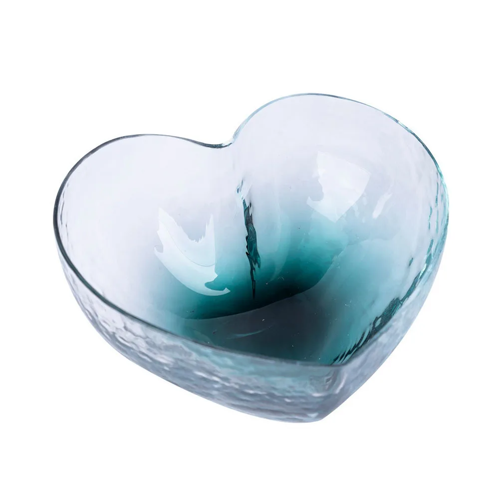 

Heart Shaped Glass Salad Bowl Creative Design Smooth Surface Easy to Clean Multi-Functional Serving Bowl for Dessert Fruit