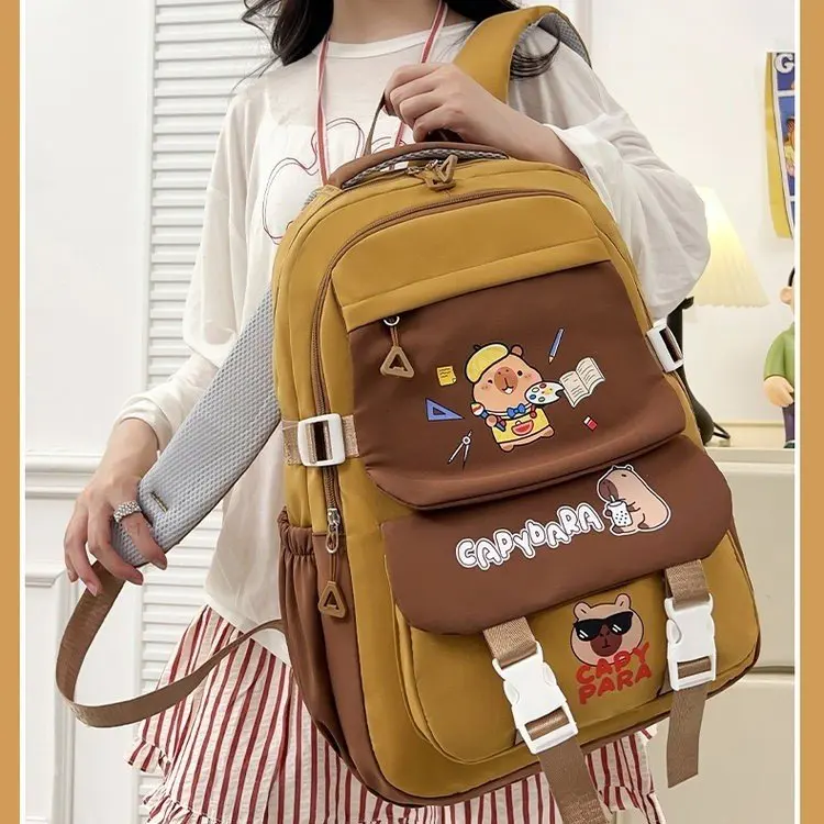 

2025 Summer New 171 Large-capacity Cartoon Junior High School Student Schoolbag Schoolbag Campus Cartoon Animation Backpack