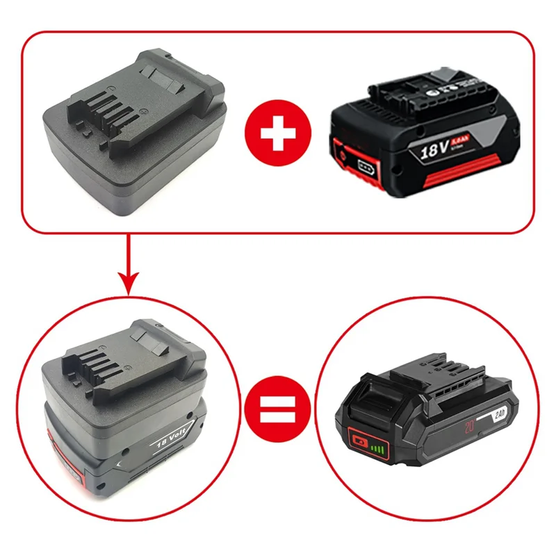 

AB47-Battery Adapter For 18V Battery Conversion For SKIL 20V Lithium Battery Tool Converter Battery Adapter