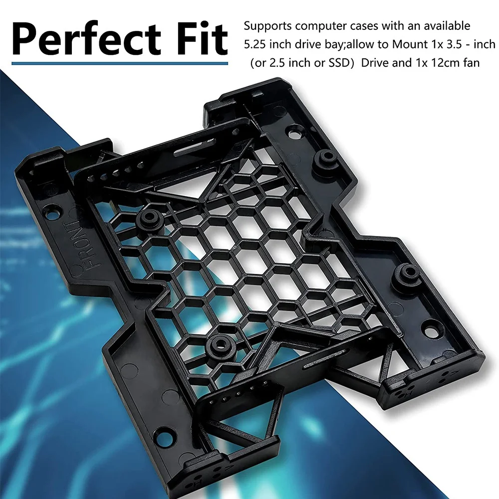 1Pcs 5.25Inch To 3.5Inch 2.5Inch Cooling Fan Bracket SSD HDD Mounting Bracket Internal Hard Disk Drive Bays