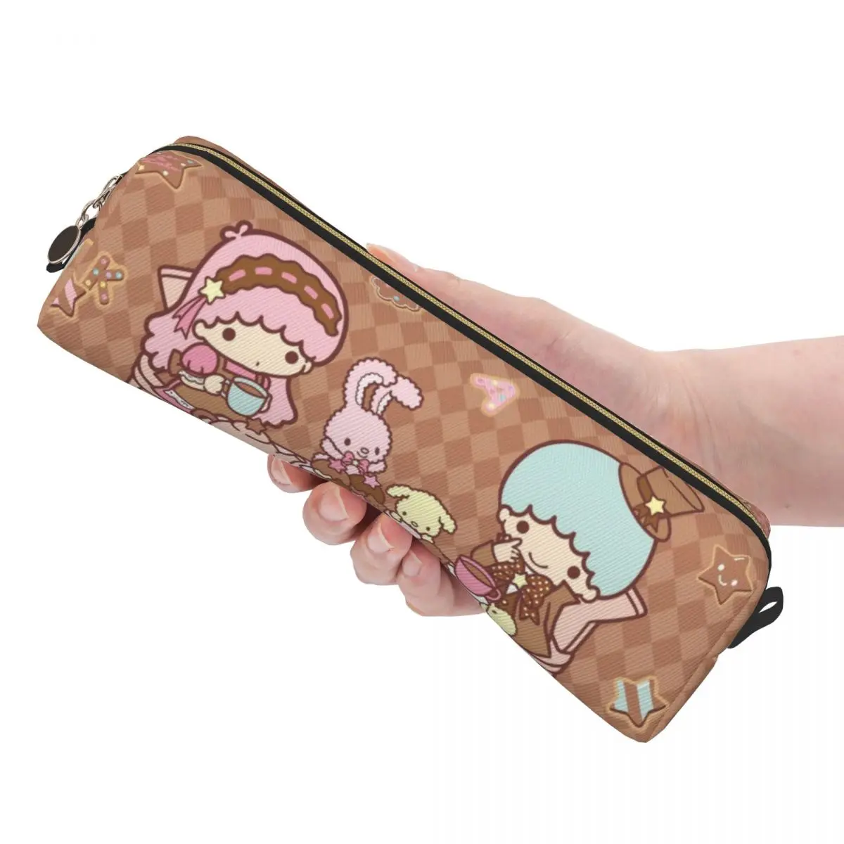 ليتل توين ستارز كارتون أنيمي مقلمة صندوق القلم حقيبة طالب تخزين كبير اللوازم المدرسية سستة pencelcases