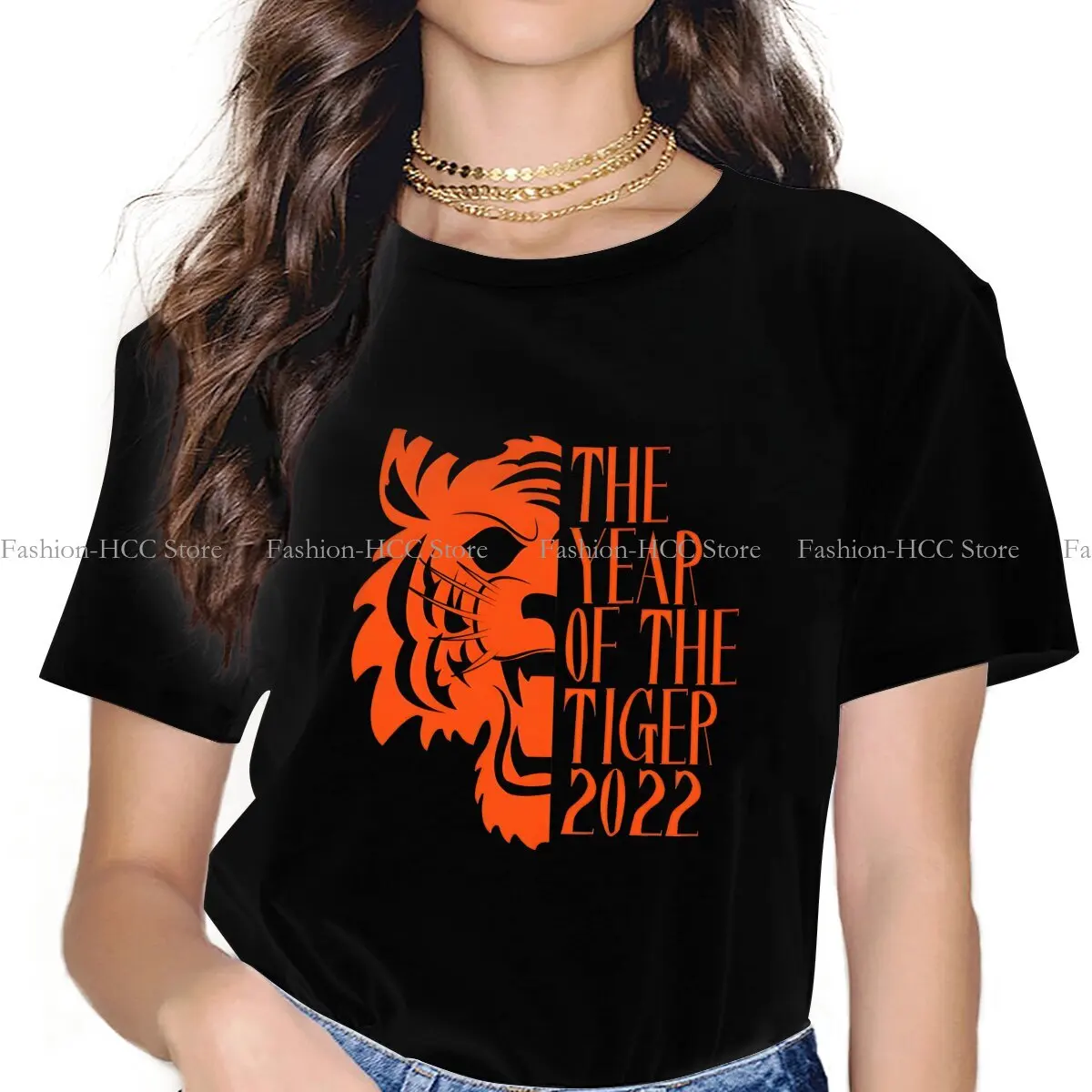 Cincinnati Bengals Year Harajuku Polyester TShirt Tiger Creative Streetwear Casual T Shirt Women