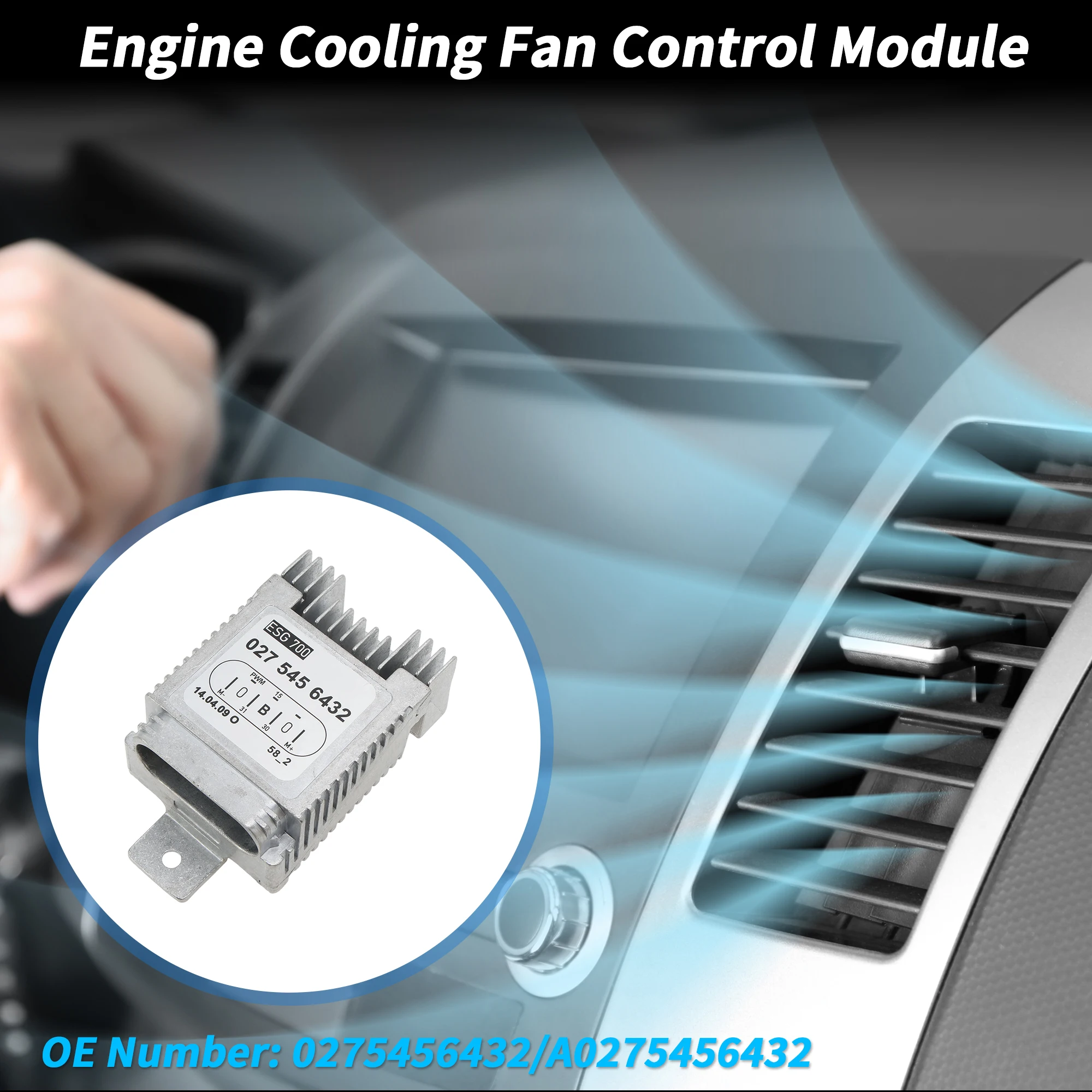 

UXCELL No.0275456432 Модуль управления вентилятором охлаждения двигателя для Mercedes-Benz CL500 00-06