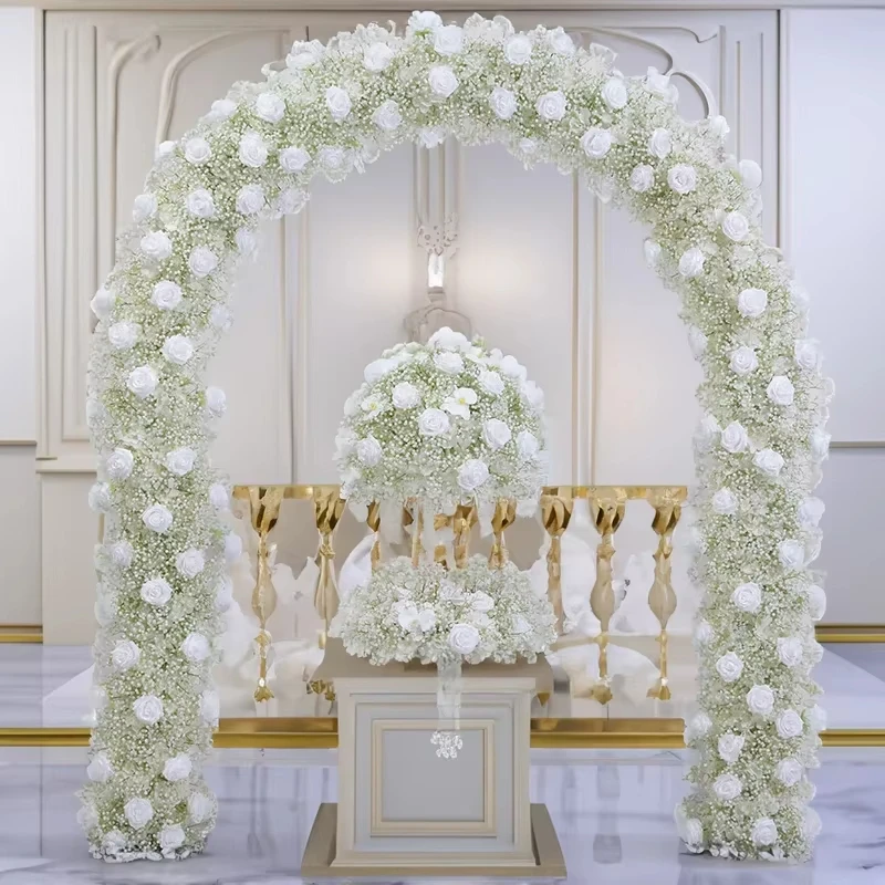 

Custom colors High Simulation Gypsophila Floral Ball and Garland for Wedding Archway Table Window Floral Decorations Handmade