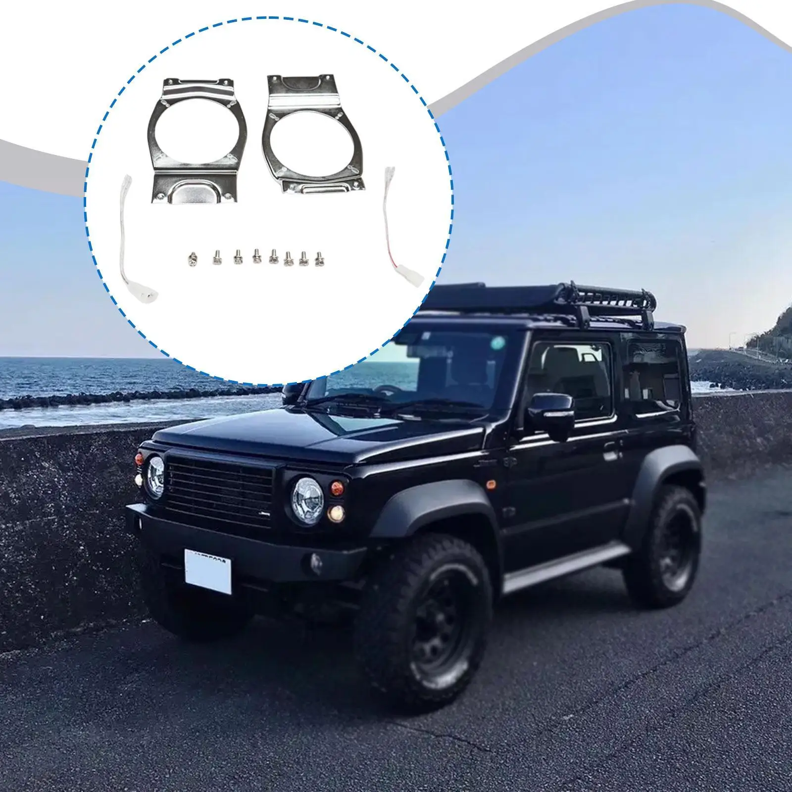 

Кронштейн для 2 задних динамиков с проводкой, быстрая установка, для Jimny 3-дверный 2019-2025, автоаксессуар