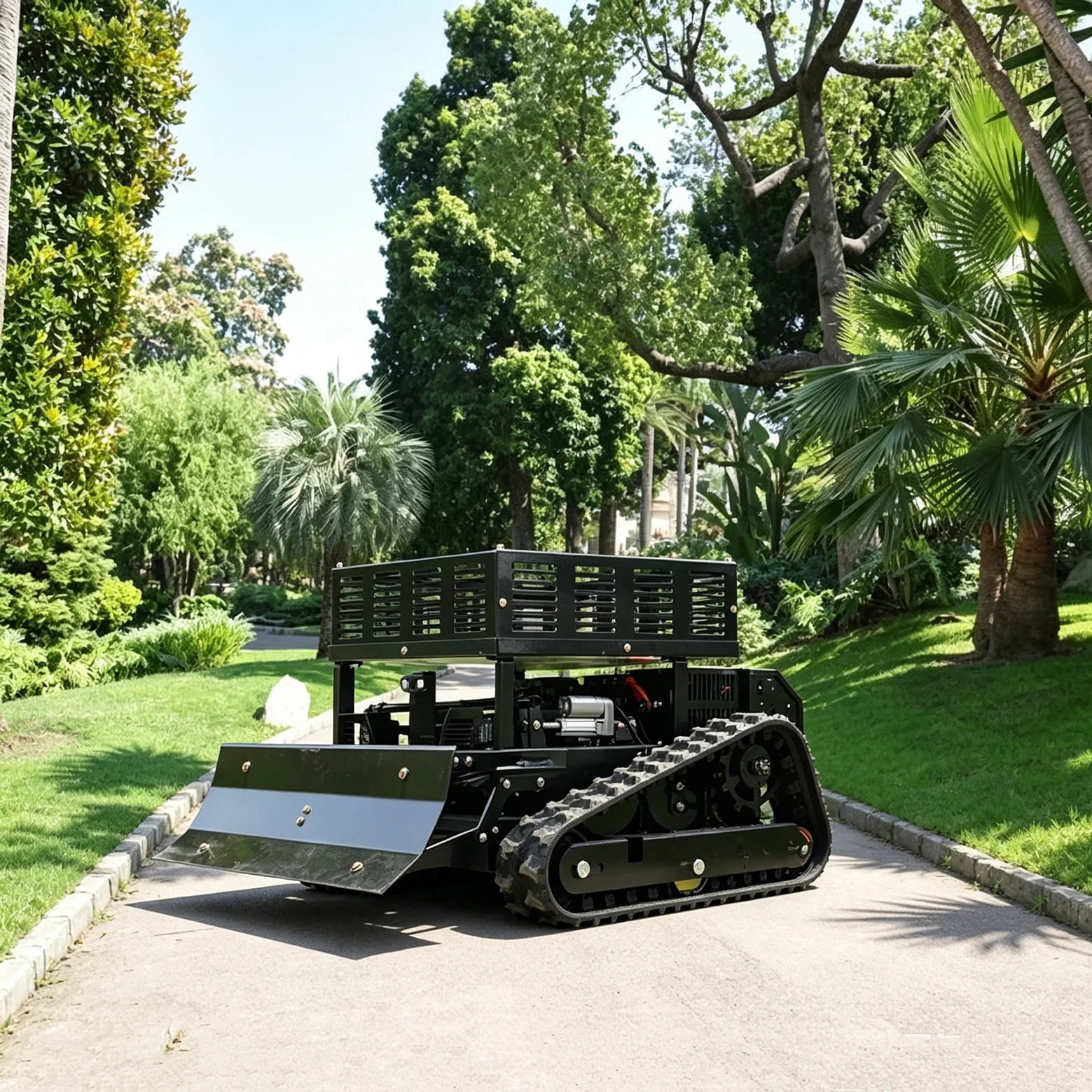 

Customized cordless lawn mower robot zero rotation self-propelled snow shovel push shovel remote DIY industrial