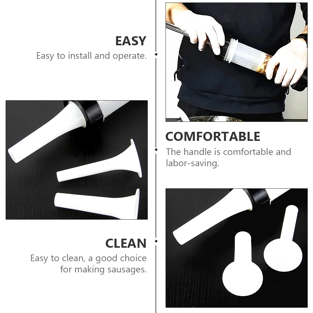 

Food Grade Manual Sausage Filler Stuffer Tool Home Use Easy Install Labor Saving Comfortable Handle Sausage Making Machine Tube