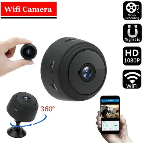 Câmera IP Sem Fio Mini A9, Versão Noturna, Gravador de Voz Micro, Filmadoras, Vigilância por Vídeo, WiFi, HD 1080P