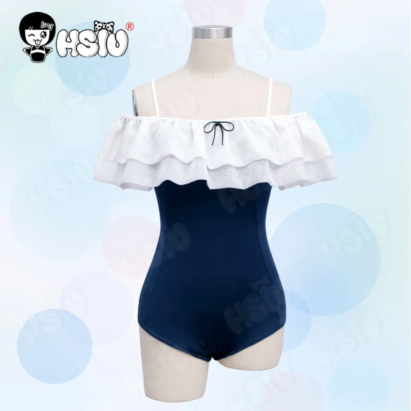 Kostiumy Cosplay Tsukiyuki Miyako gra niebieskie archiwum kostiumy Cosplay HSIU Sexy strój kąpielowy dla dziewczyn kobiet jednoczęściowy odzież do pływania