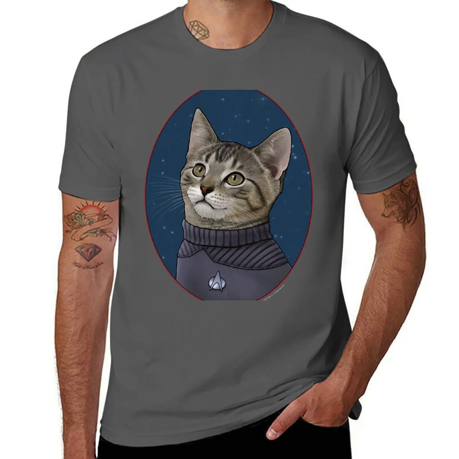

Star Cat Trek Formation Wesley T-Shirt Plus Size Comfort Fit Tee