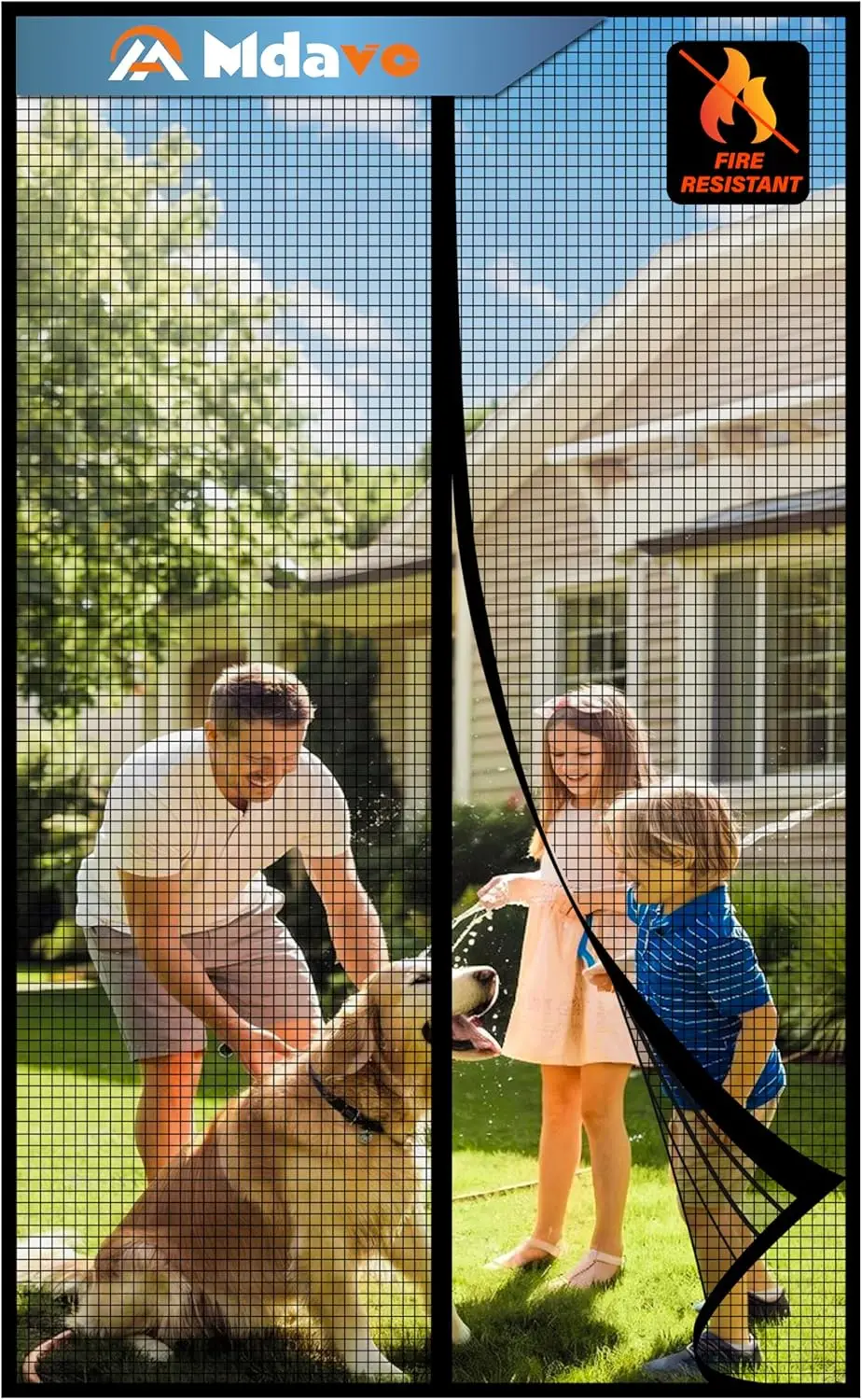 Magnetic Screen Door，Fiberglass Screen Door Mesh -（32x80 Inch Fiberglass，Keep Bugs Out, Heavy-Duty Mesh Curtain,Pet and Ki