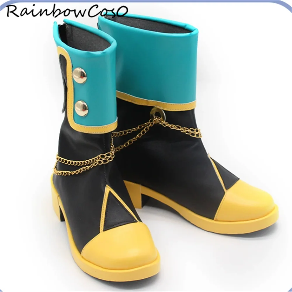 朝比奈まふゆコスプレ靴ブーツゲームアニメカーニバルパーティーハロウィンクリスマスRainbowcos0W4420