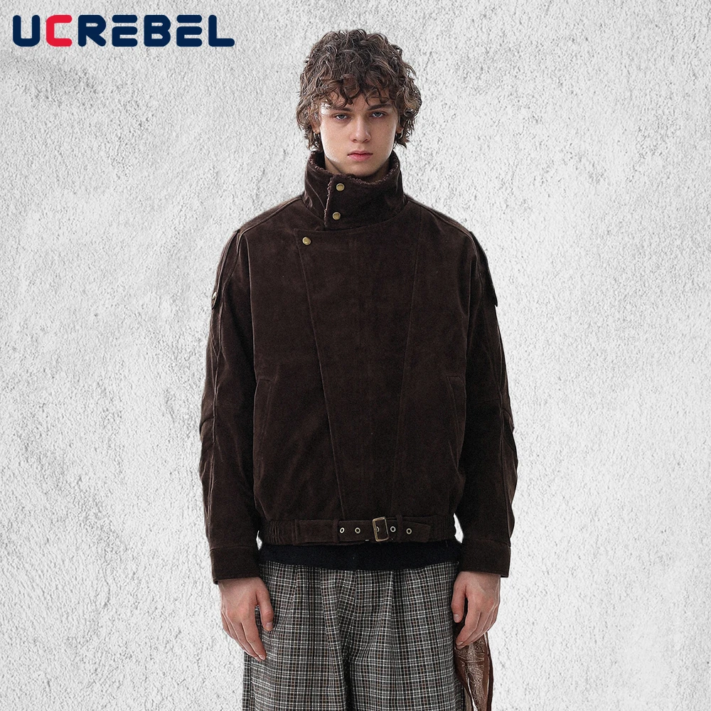 

Пуховик с воротником-стойкой, мужская ретро уличная зимняя толстая свободная стеганая куртка с длинными рукавами, мужская верхняя одежда