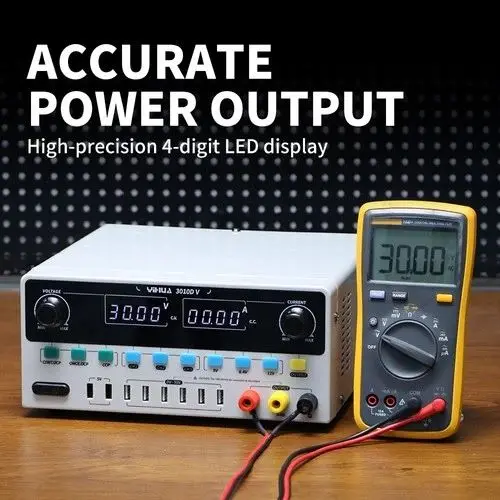 

Professional 3010D-V 30V 10A Adjustable DC Power Supply with Memory & Parallel Output 300W DC regulated Linear power supply