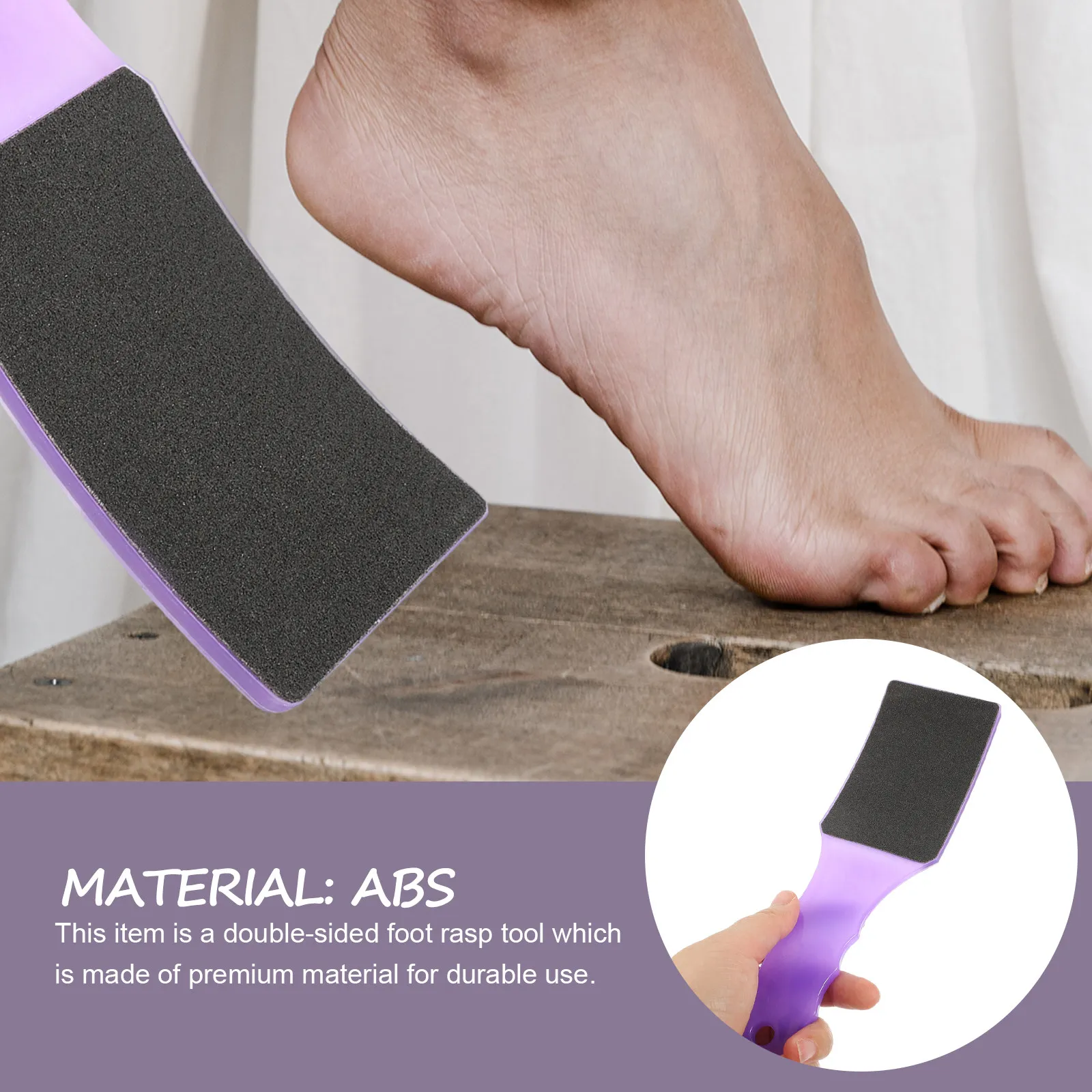 Double-Sided Foot Rasp Pedicure Tool Large Ergonomic Head Callus Remover File Foot Care Tool for Cracked Heels Smooth Feet