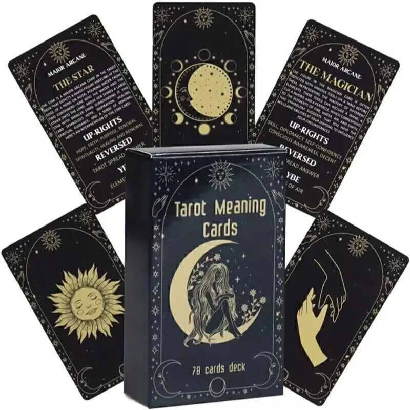 Tarot Meaning Black Oracle Spiritual Card Game Board Games 78 Cards New UK