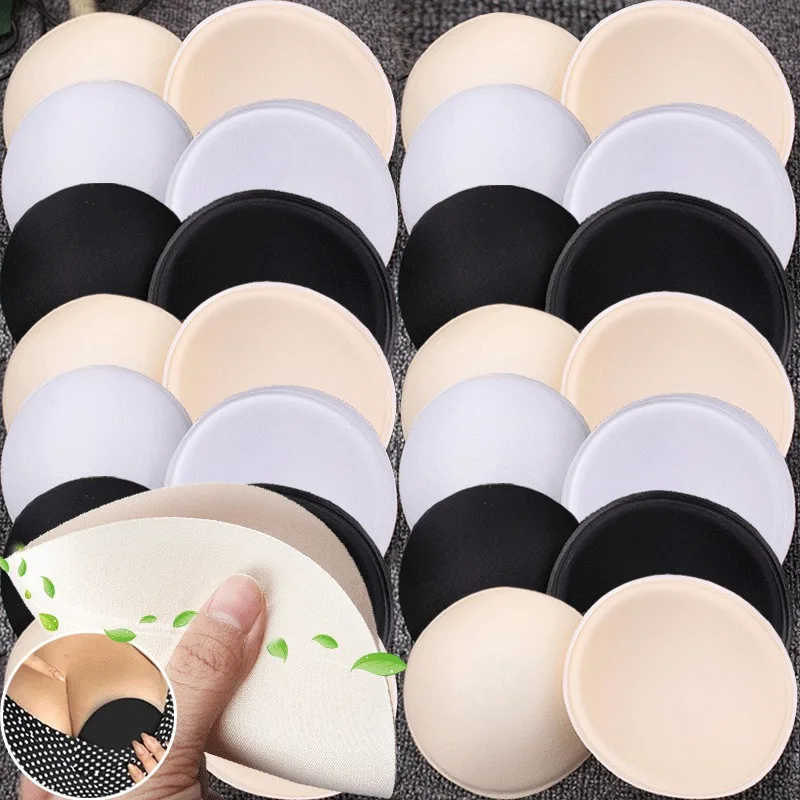 2/20pcs Round Sponge Push Up Bra Pads Set for Women Invisible Insert Swimsuit Bikini Breast Enhancers Chest Cup Pads Accessories