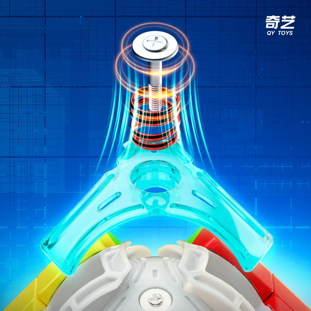 [Picube] QiYi レーシング ボイド キューブ 中空磁気 UV マジック スピード キューブ ステッカーレス フィジェット トイ Cubo Magico パズル Qiyi 中空 3x3 M