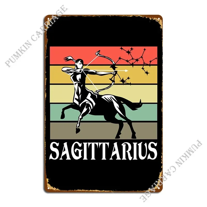 Sagittarius Centaur Metal Signs Funny Party Mural Kitchen Tin Sign Poster