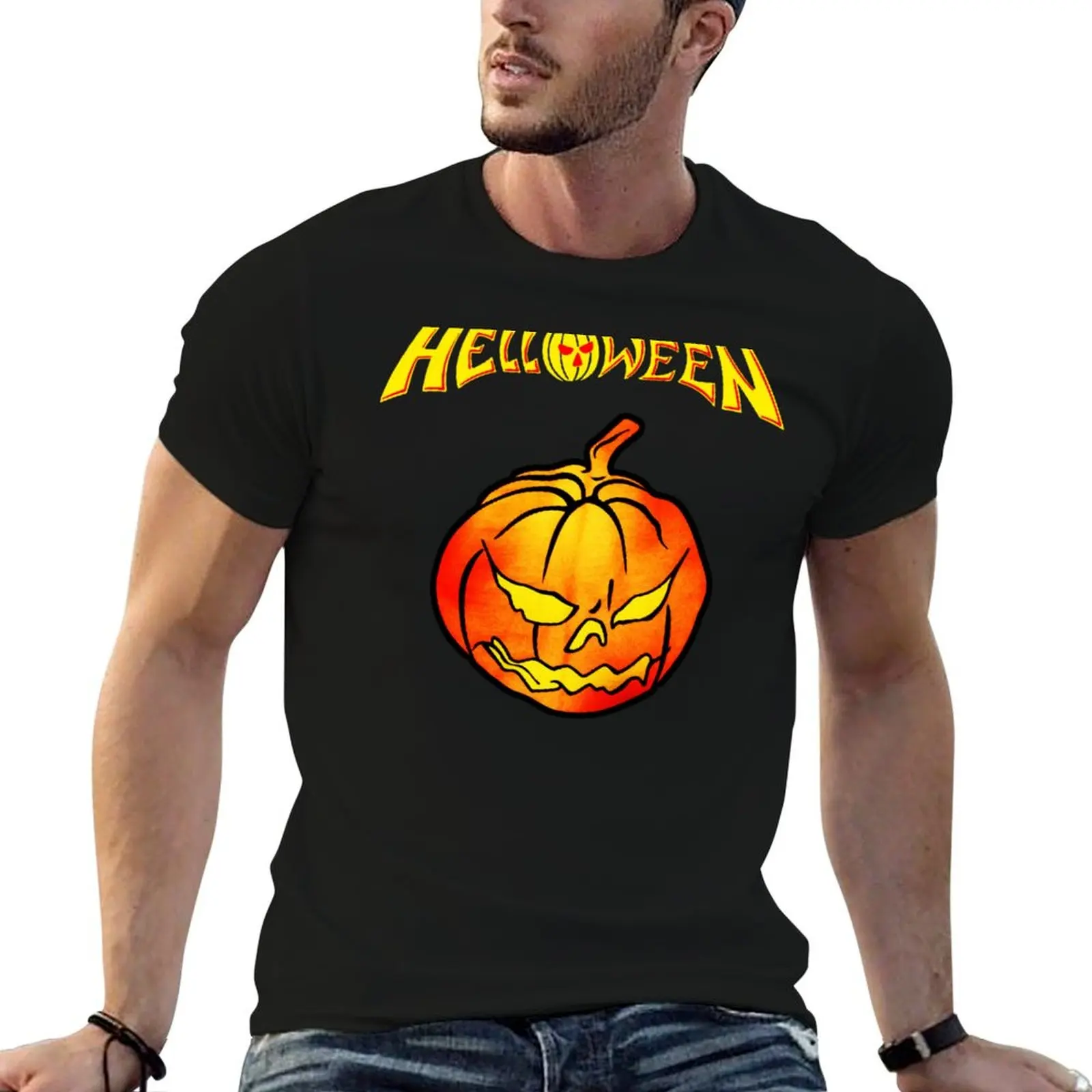 

Helloween is a Power Metal T-Shirt man graphic t shirt black cotton t-shirt plain for man package T-Shirt