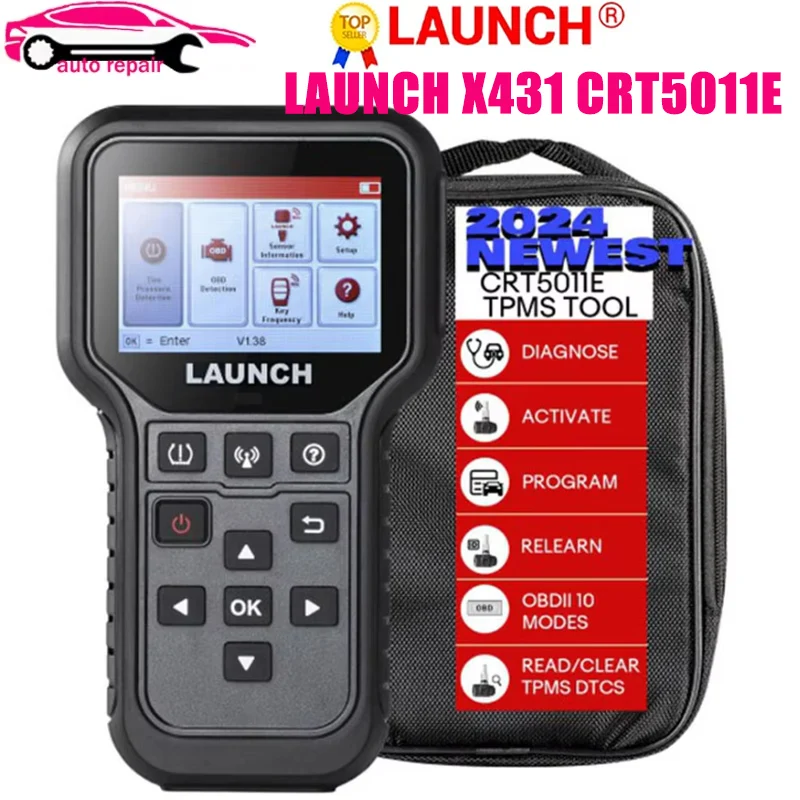 LAUNCH X431 CRT5011E TPMS Diagnostic Tool Tire Pressure 315MHz 433MHz Activation Sensor OBD Automatic Stationary Relearn Program