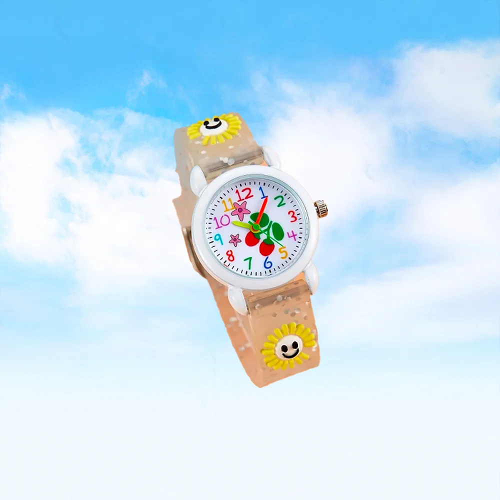 3D Kids Quartz Wristwatch Silicone Strap Timepiece for Boys And Girls Children's Watch Gift Educational Toy for Kids