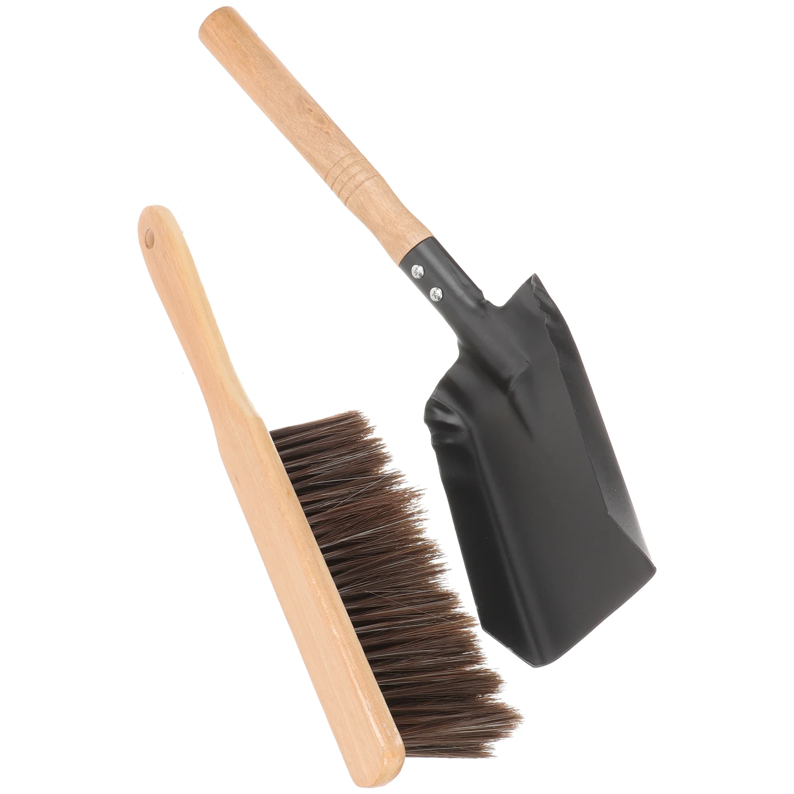 Brush Fireplace Cleaning Set Outdoor Broom Shovels Wrought Iron Charcoal Grill Ash Rake Hoe Stove