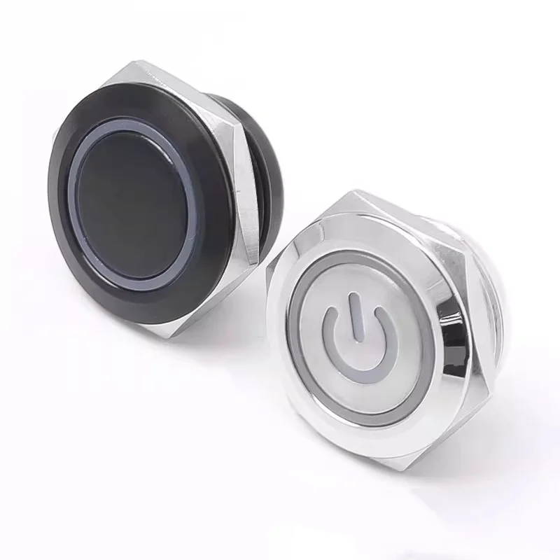 16MM Metal Button Switch 2Pin High/Flat Head Ultra-short Self-resetting Waterproof Point Protrusion