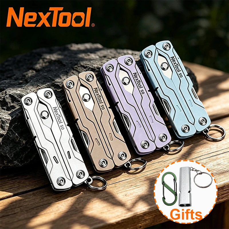 NexTool Mini Sailor Scissors S0 8 In 1 Keychain Multitool Screwdriver Pocket Folding EDC Tool for Travel Gift for Men Women