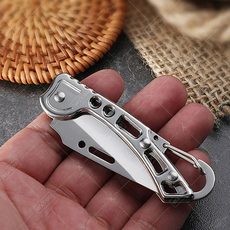 WXCOO Stainless Steel Folding Knife Forged Meat Cleaver Portable Pocket Knife Universal Kitchen Knives Slicing Cutting Knife image 3