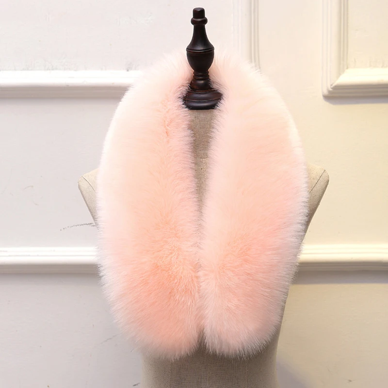 Bufanda de invierno para mujer, nuevo cuello de piel de zorro sintética, chal Multicolor, chaquetas, capucha, moda femenina, chal cálido para Otoño e Invierno, bufandas