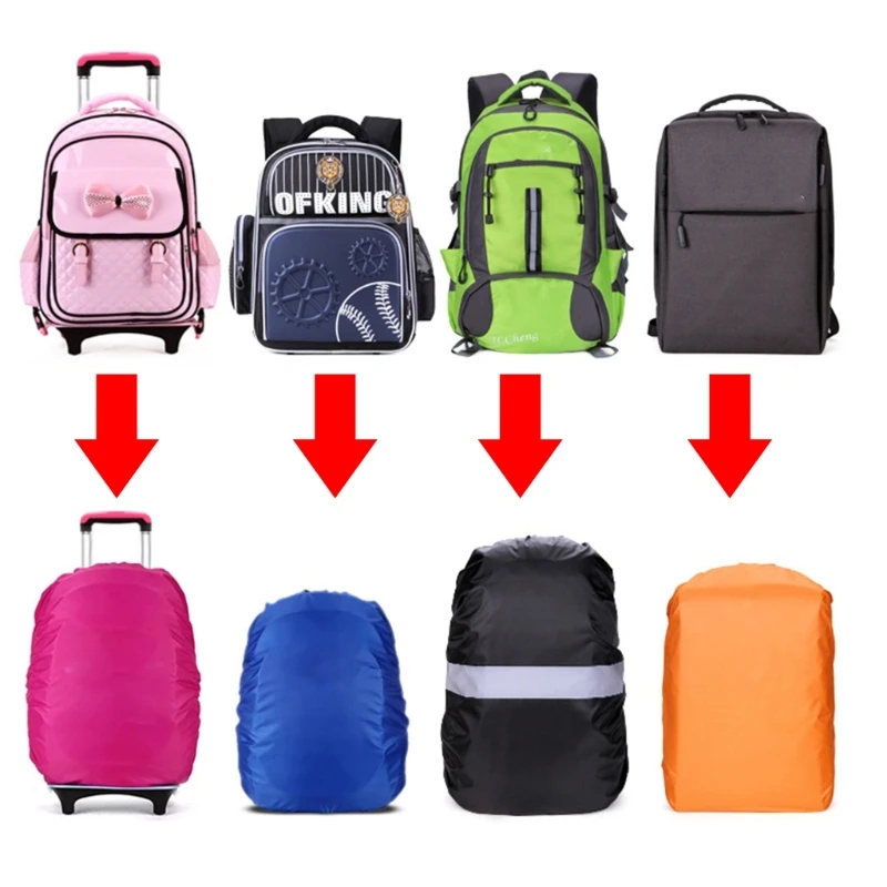 Waterproof Backpack Cover with Reflective Strips for Outdoor Hiking Climbing Bag Protector